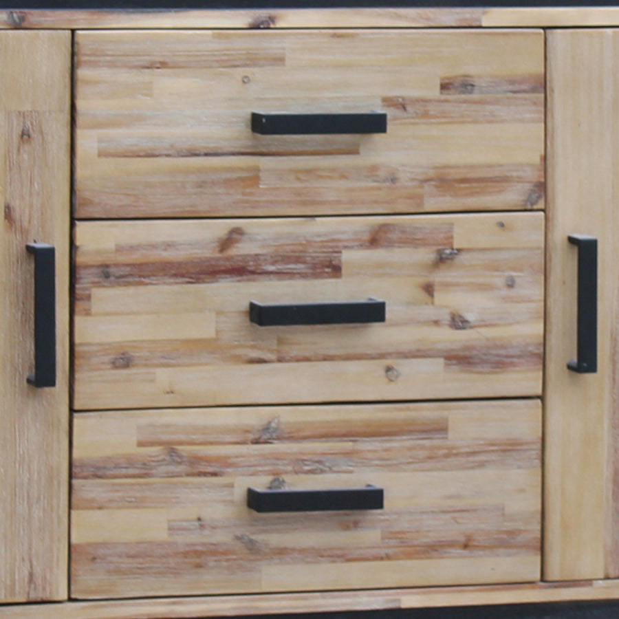 Wooden Sideboard with Storage Cabinet and Drawers