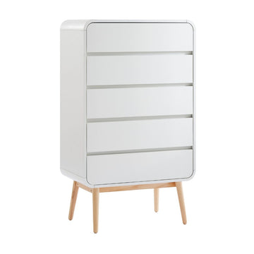 White Modern Retro Tallboy