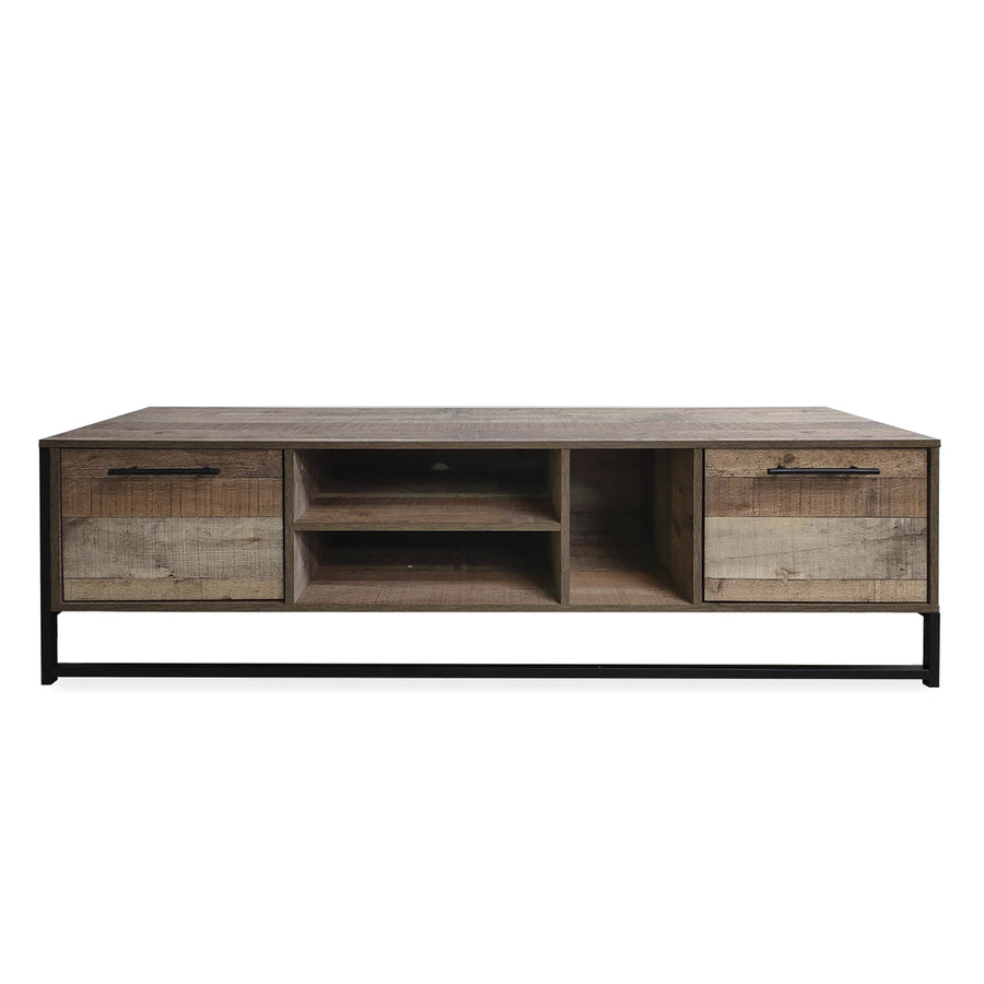 Vogue Wood Tone TV Unit Stylish Rustic Flawless Design 160cm