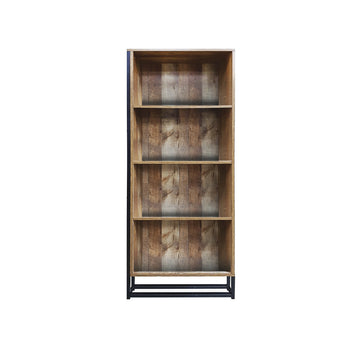 Vogue Wood Tone Bookcase Stylish Rustic Flawless Design 166cm