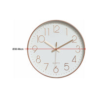 Rose Gold & White - Classic Quartz Clock