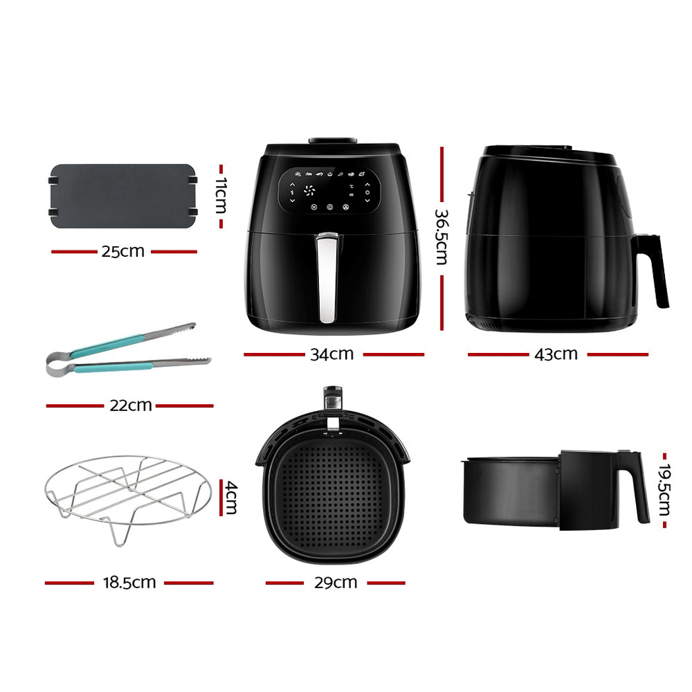 8.5 Litre Air Fryer LCD Digital Display - Black