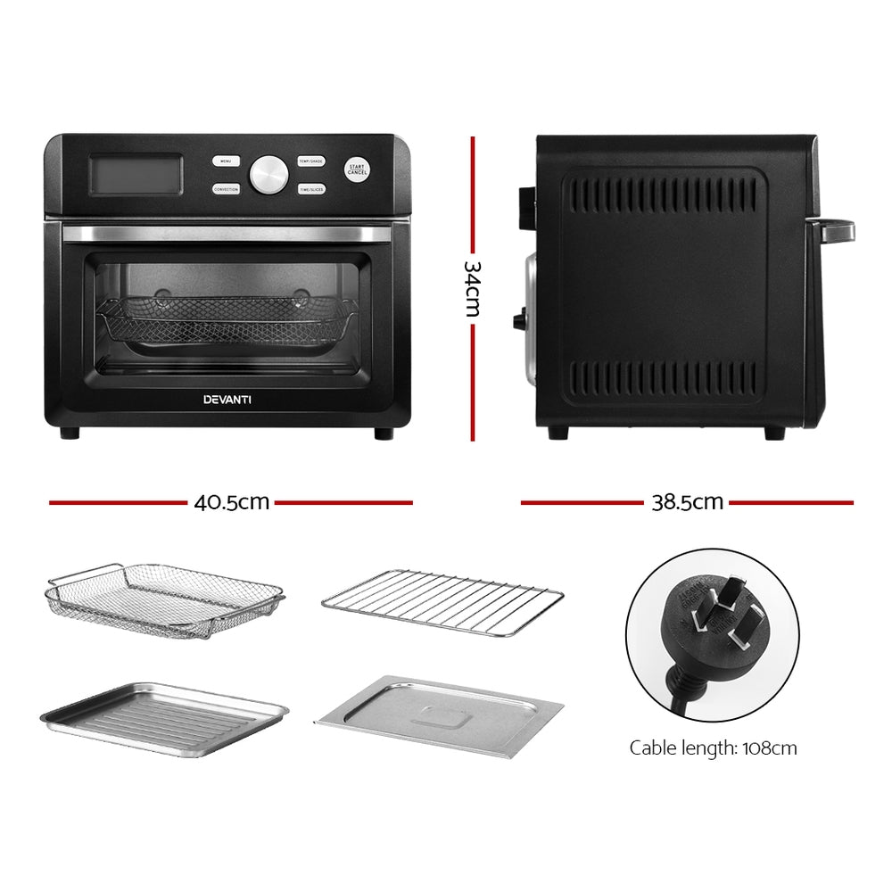 20 Litre Black Air Fryer Convection Oven