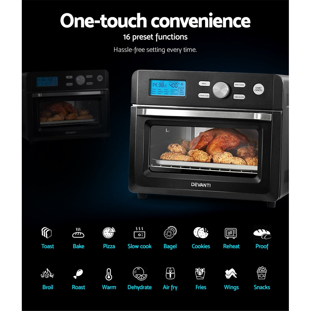 20 Litre Black Air Fryer Convection Oven