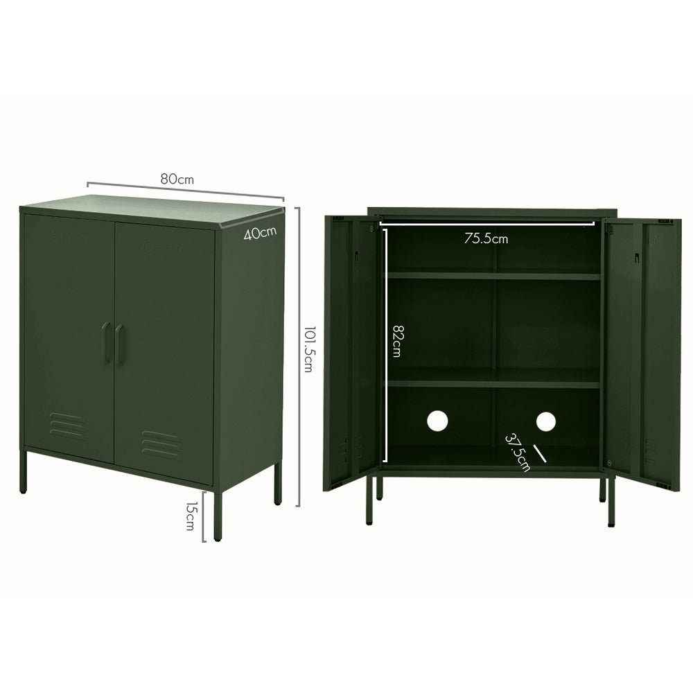 Buffet Sideboard Locker Metal Storage Cabinet - SWEETHEART Green