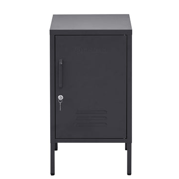 Metal Locker Storage Shelf Filing Cabinet Cupboard Bedside Table Black