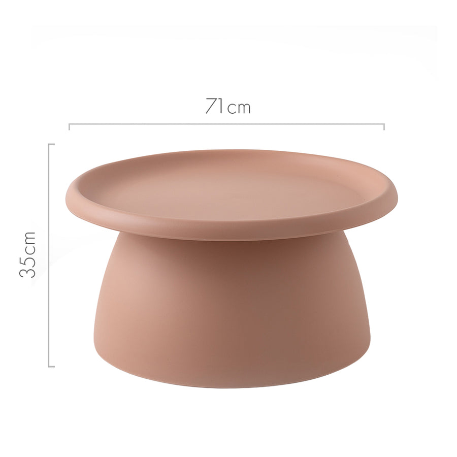 Coffee Table Mushroom Nordic Round Large Side Table 70CM Pink