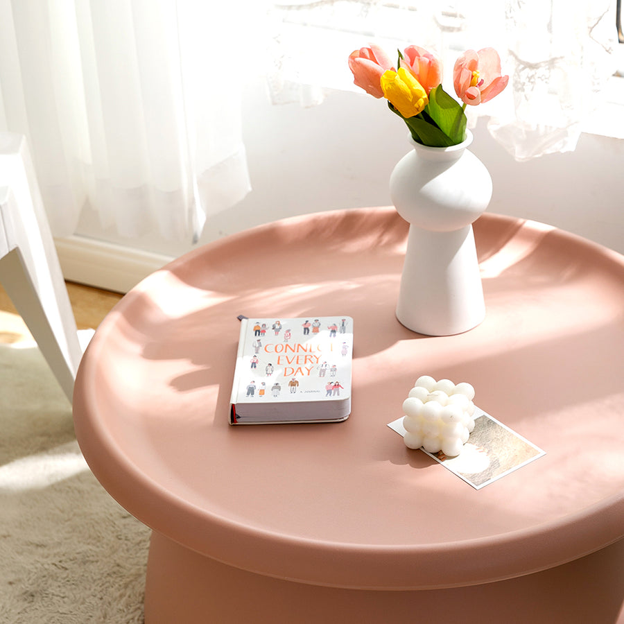 Coffee Table Mushroom Nordic Round Large Side Table 70CM Pink