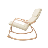 Fabric Rocking Armchair - Beige