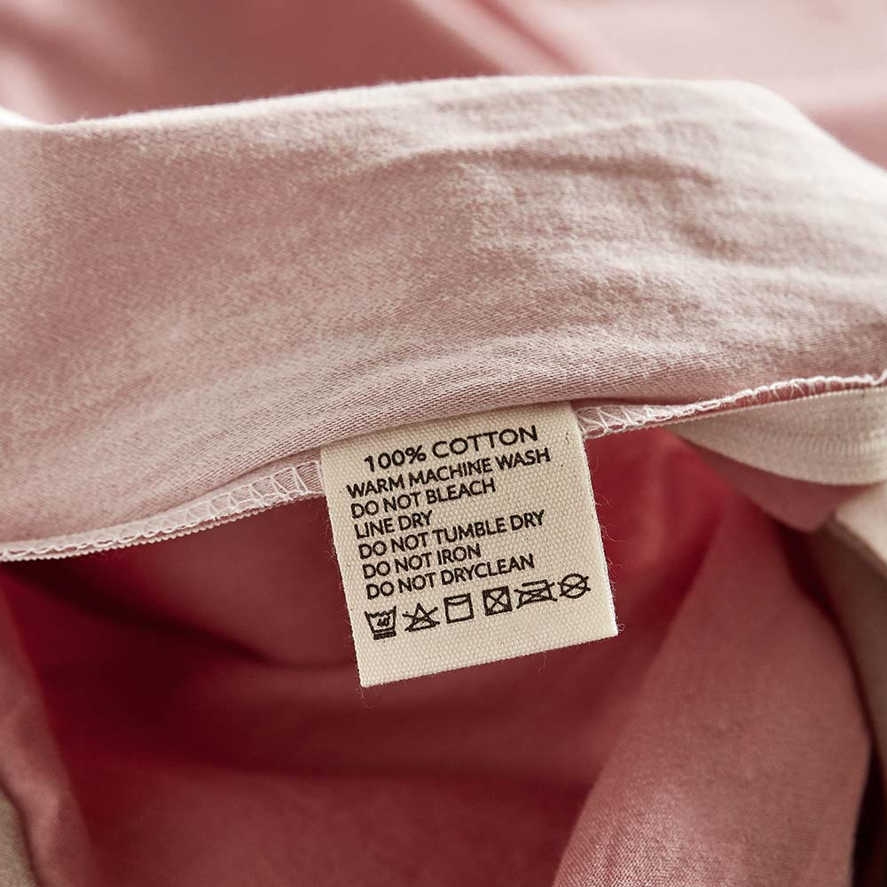 Washed Cotton Sheet Set Pink Brown King