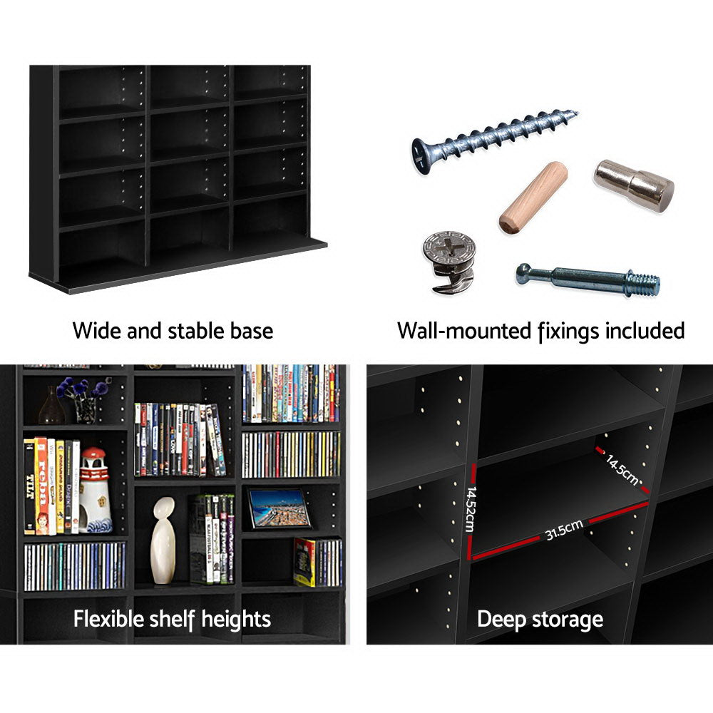 Adjustable Book Shelf Unit - Black