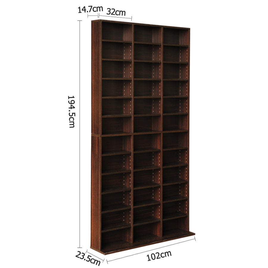 Adjustable Book Shelf Unit - Dark Oak