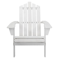 Outdoor Sun Lounge Beach Chairs Table Setting Wooden Adirondack Patio - White