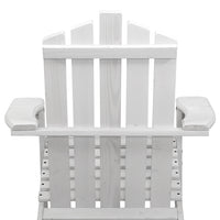 Outdoor Sun Lounge Beach Chairs Table Setting Wooden Adirondack Patio Chair White