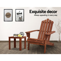 Outdoor Sun Lounge Beach Chairs Table Setting Wooden Adirondack Patio Lounges Chair