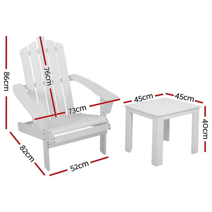 Outdoor Sun Lounge Beach Chairs Table Setting Wooden Adirondack Patio Chair Lounges