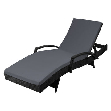 Outdoor Sun Lounge - Black