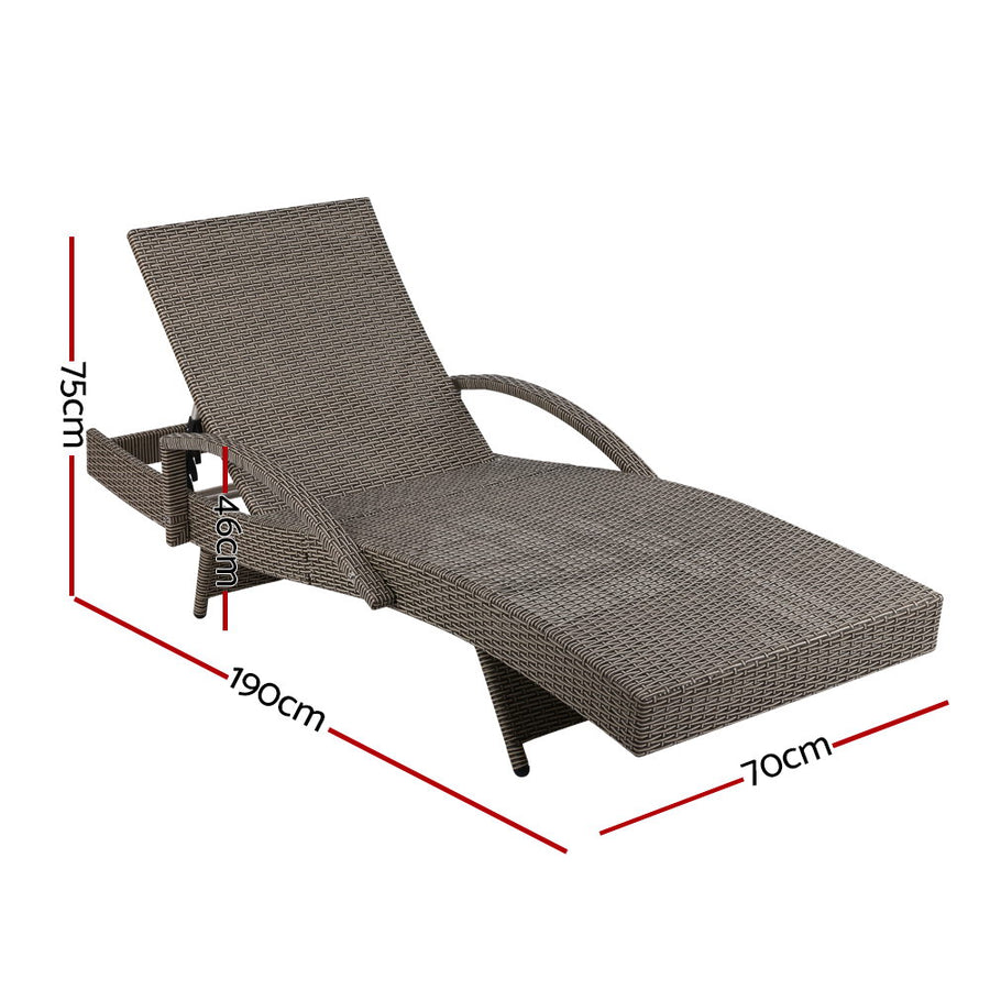 Outdoor Sun Lounge - Grey