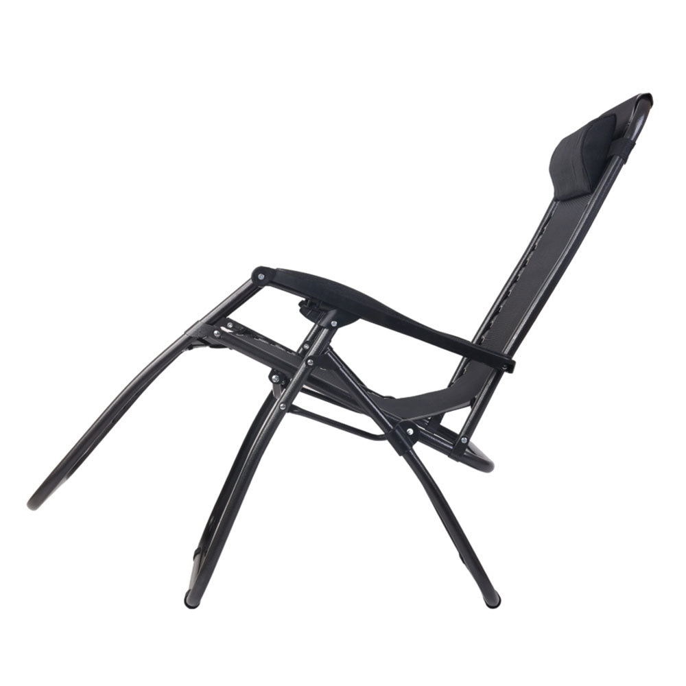 Outdoor Portable Recliner - Black