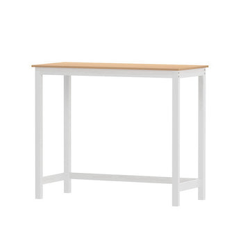 Bar Table Ari Dining Desk High Solid Wood Kitchen Shelf Wooden White Cafe