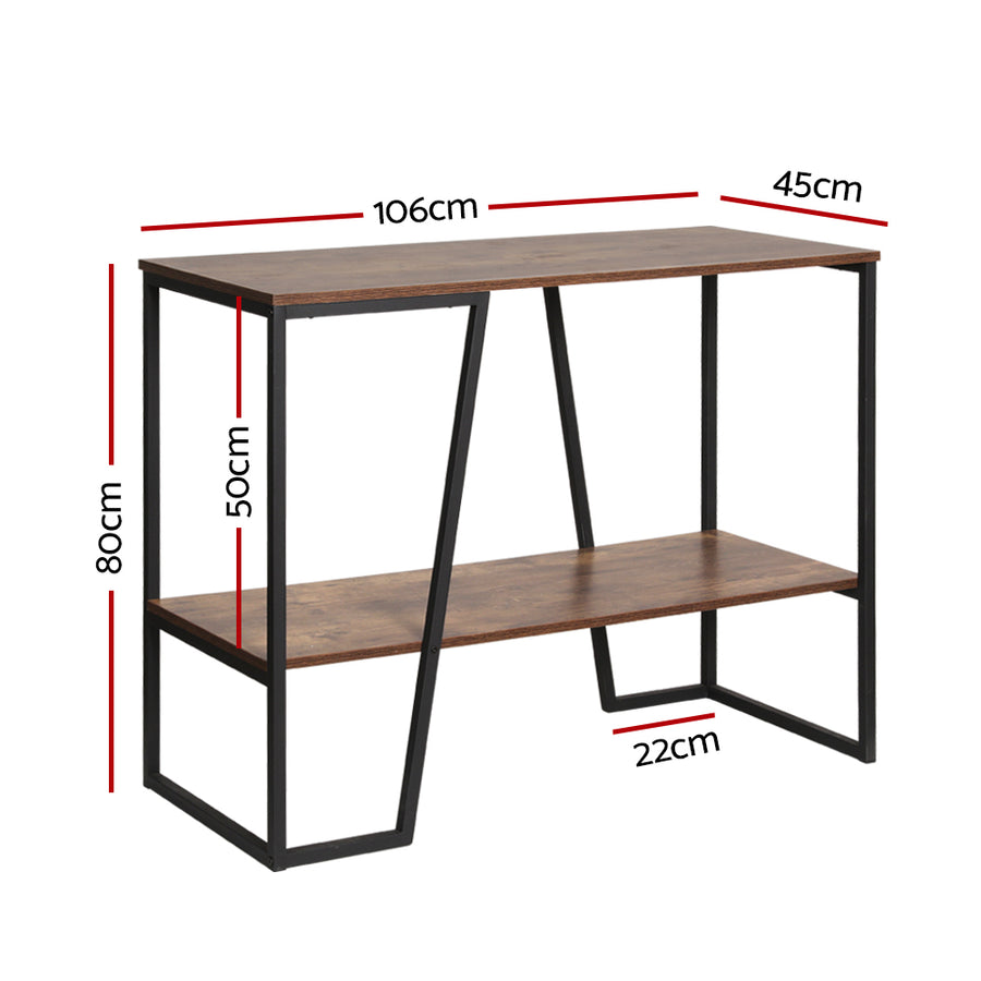 Console Table Hallway Sofa Table Entry Desk Retro Metal Display Shelf