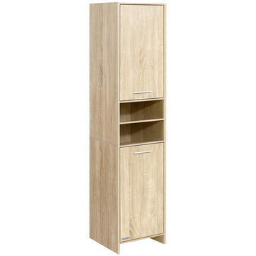 Oak Freestanding Tallboy Bathroom Cabinet