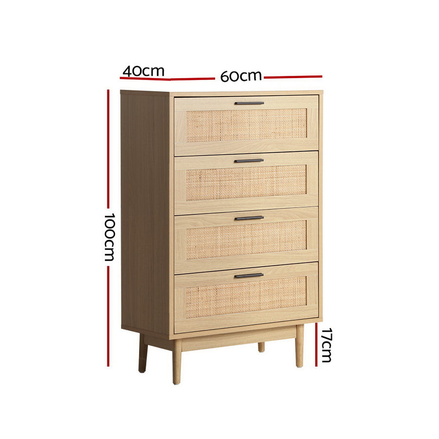 4 Chest of Drawers Tallboy - Wood