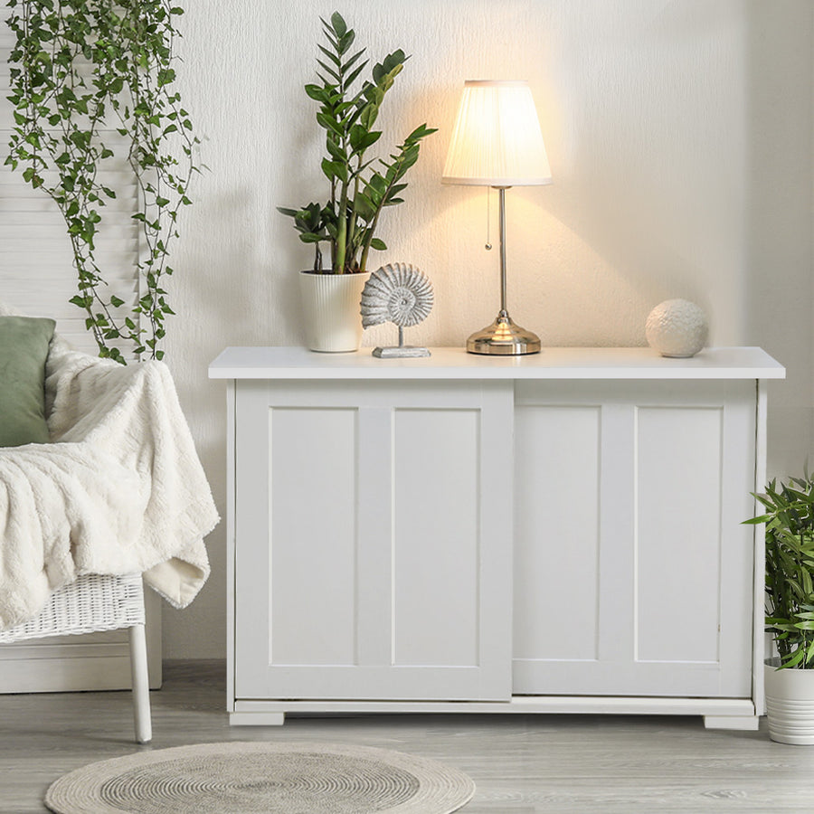 White Sidetable Cabinet With Doors