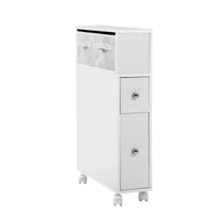 White Bathroom Storage Cabinet With Wheels