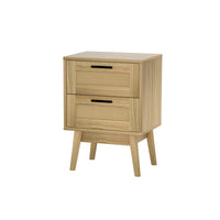 Bedside Tables Rattan 2 Drawers Side Table Nightstand Storage Cabinet