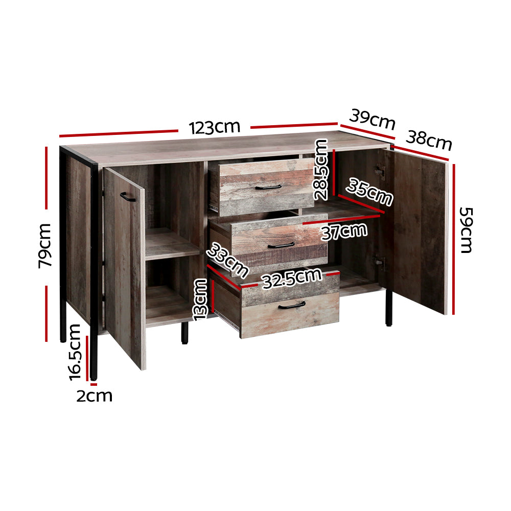 Industrial Rustic Sidetable - Wooden