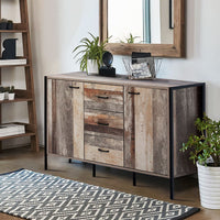 Wooden Sidetable Cabinet - 4 Doors