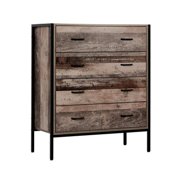 Chest of Drawers Tallboy Dresser Storage Cabinet Industrial Rustic