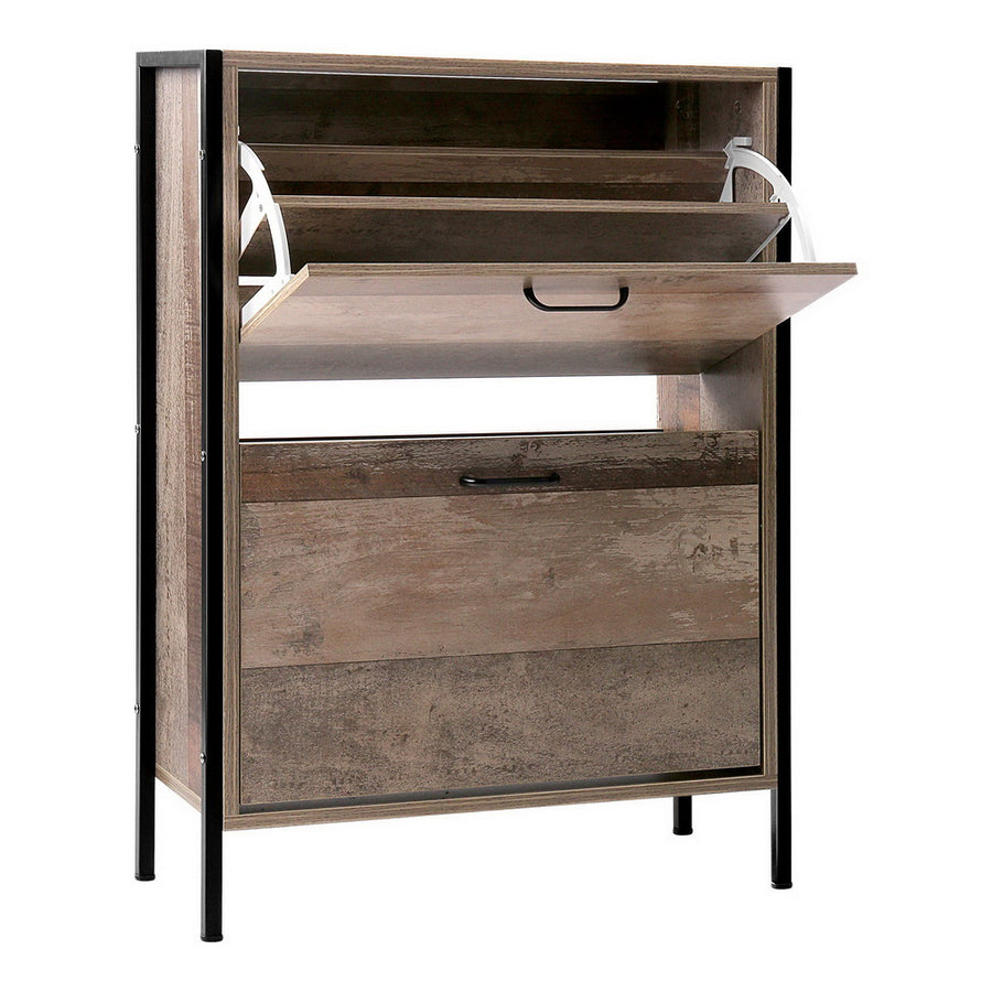 Industrial Rustic Shoe Cabinet - Wooden