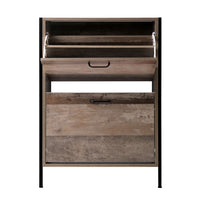 Industrial Rustic Shoe Cabinet - Wooden