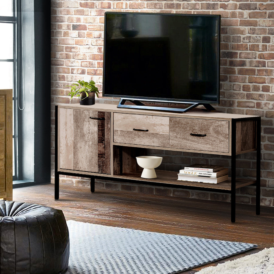 Entertainment Unit Industrial Rustic Wood - 120cm