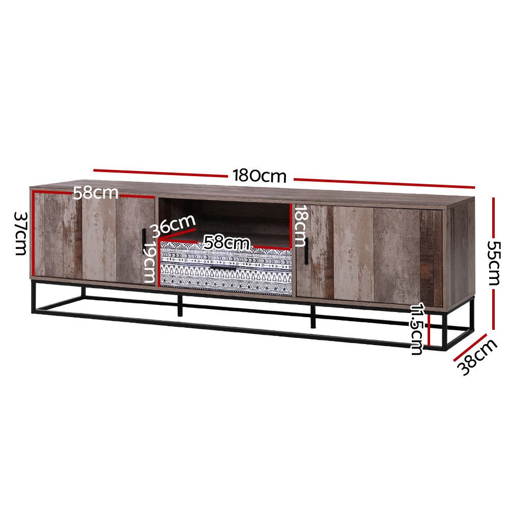 Entertainment Unit Industrial Rustic Wood - 180cm