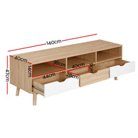 Entertainment Unit - 140cm Scandinavian Wood