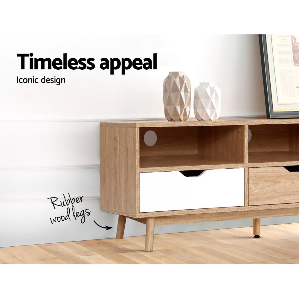 Entertainment Unit - 140cm Scandinavian Wood