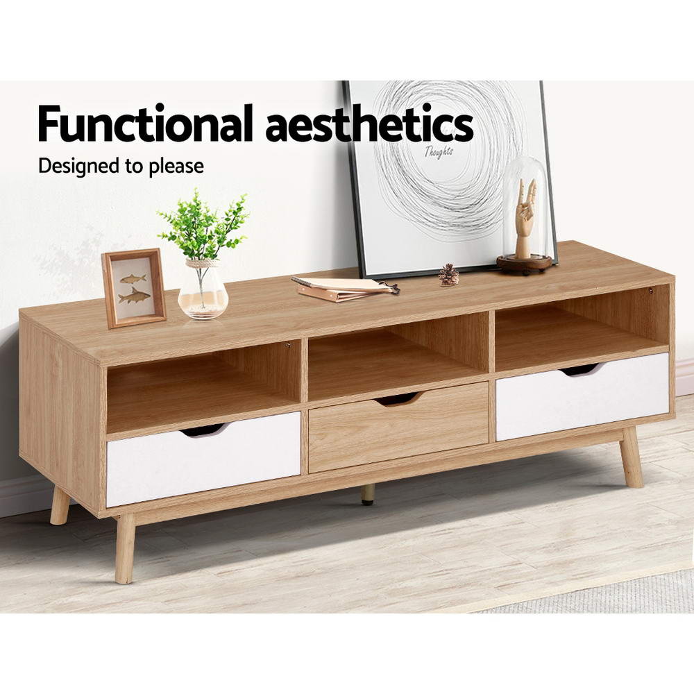 Entertainment Unit - 140cm Scandinavian Wood