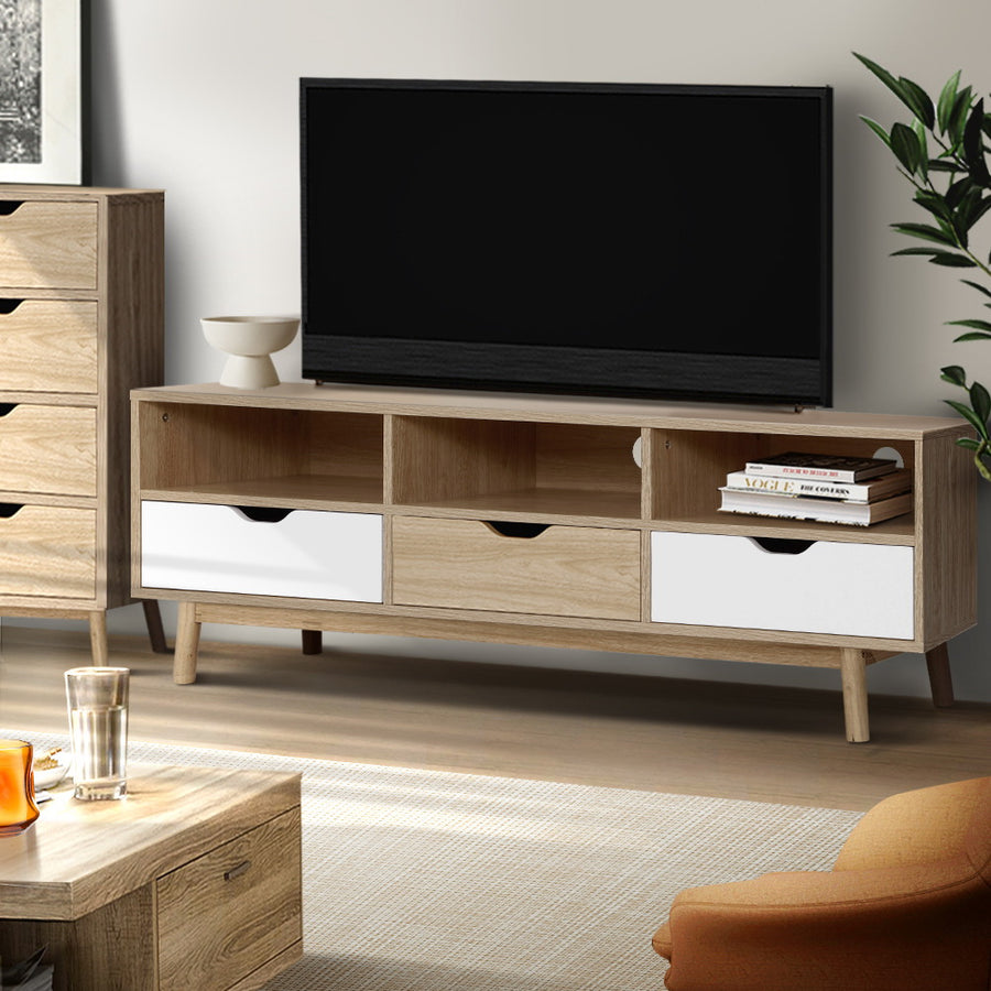 Entertainment Unit - 140cm Scandinavian Wood