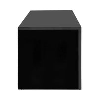 130cm RGB LED TV Stand Cabinet Entertainment Unit Gloss Furniture Black