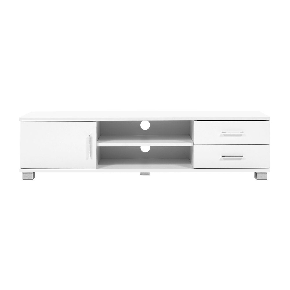 120cm TV Stand Entertainment Unit Storage Cabinet Drawers Shelf White