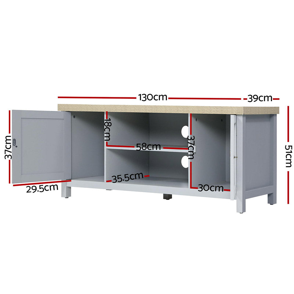 Entertainment Unit Wood - 130cm Grey