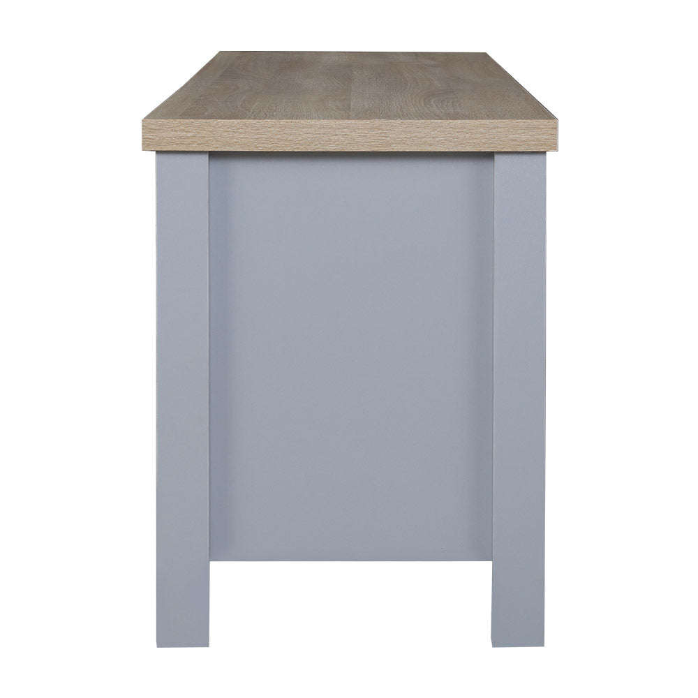 Entertainment Unit Wood - 130cm Grey