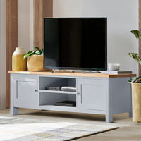 Entertainment Unit Wood - 130cm Grey