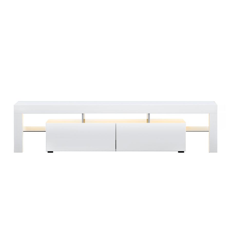 189cm RGB LED TV Stand Cabinet Entertainment Unit Gloss White