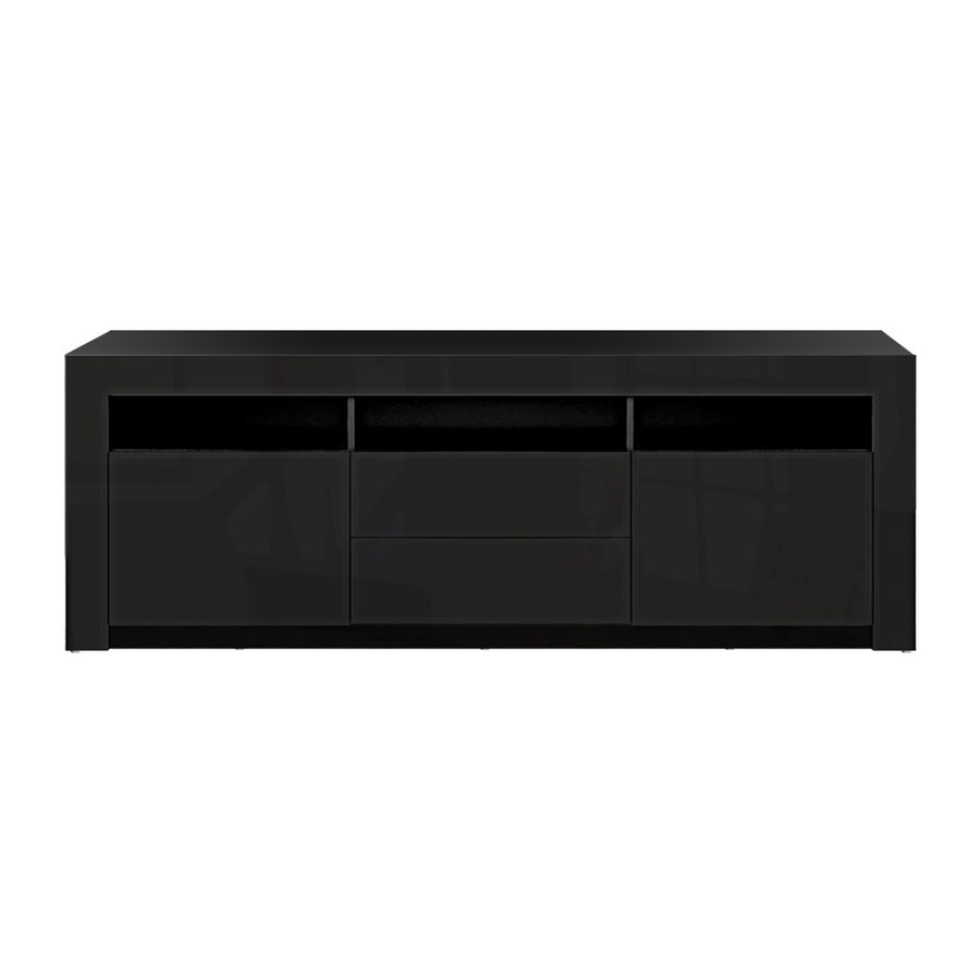 Entertainment Unit RGB LED High Gloss - 180cm Black