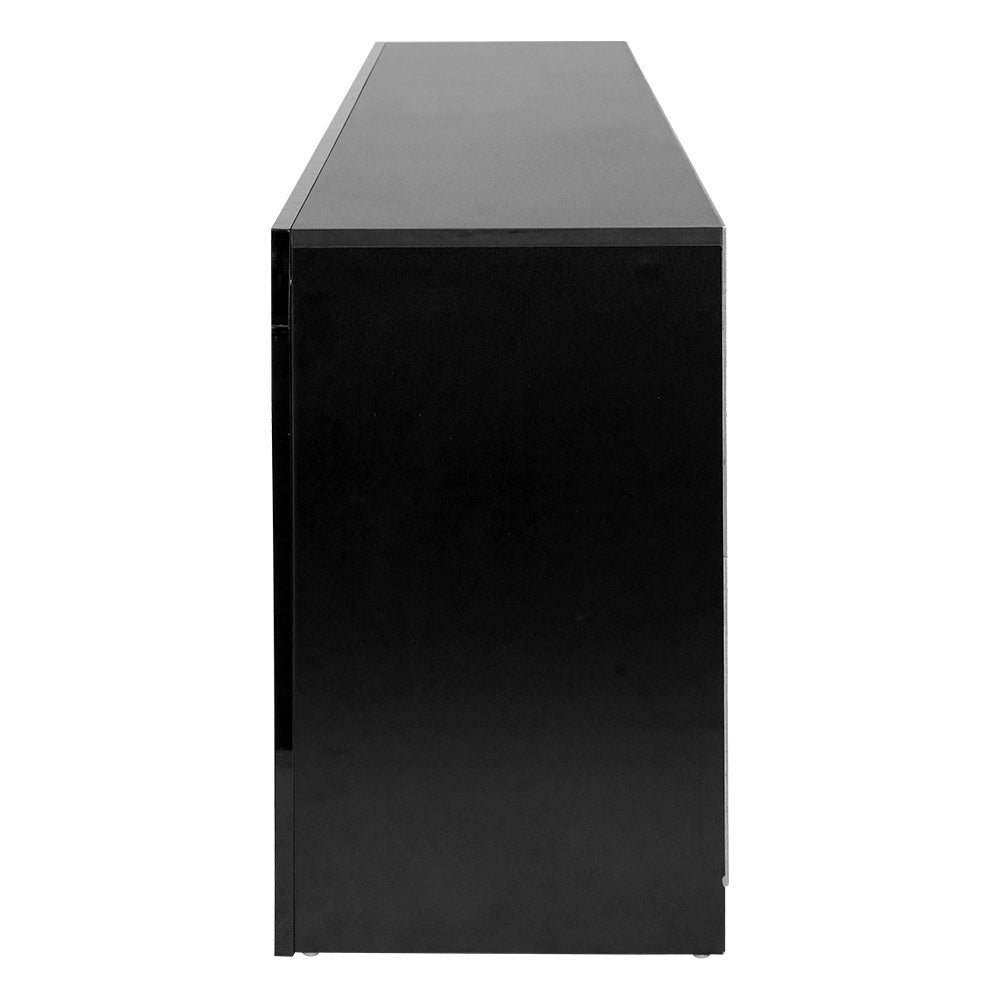 Entertainment Unit RGB LED High Gloss - 200cm Black