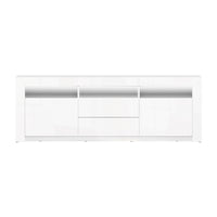 Entertainment Unit RGB LED High Gloss - 200cm White